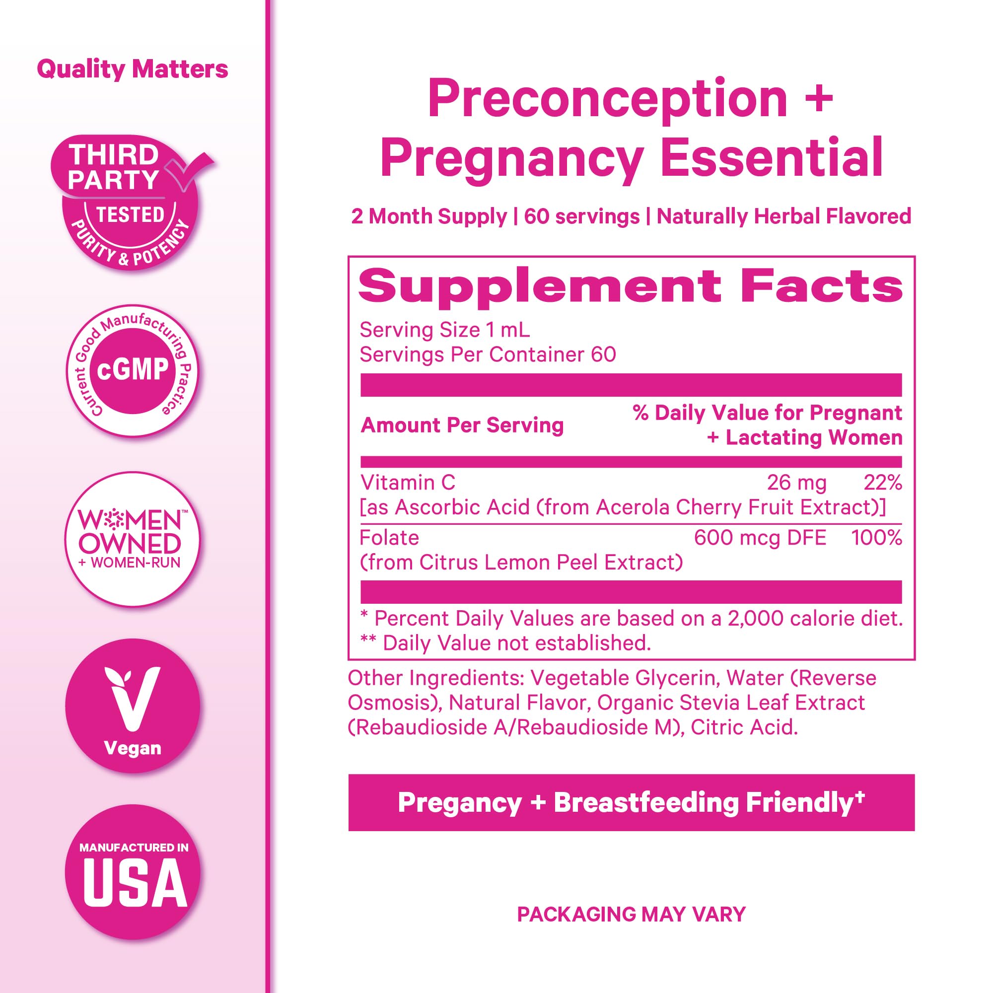 Pink Stork Liquid Folate Drops, 5-MTHF Methylfolate B9 Vitamin, 2 fl oz — Amazon image 6