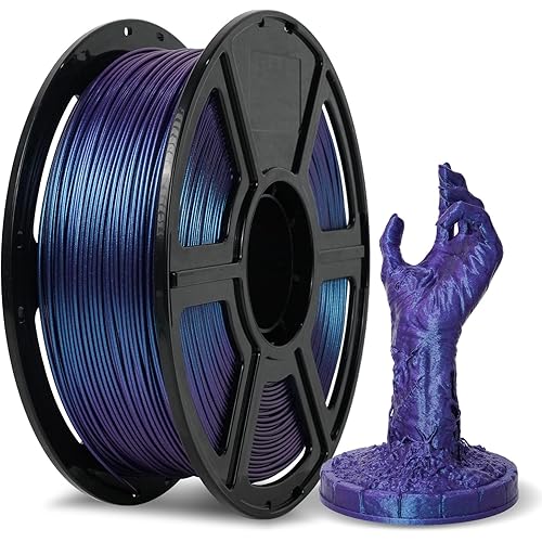 FLASHFORGE PLA Filament 1.75mm +/- 0.02mm Upgraded Nebula Purple, Color Changeable 3D Printer Filament 1kg, Chameleon 3D Printing Filament Changing Colors with Light, Perfectly Conceals Layer Lines