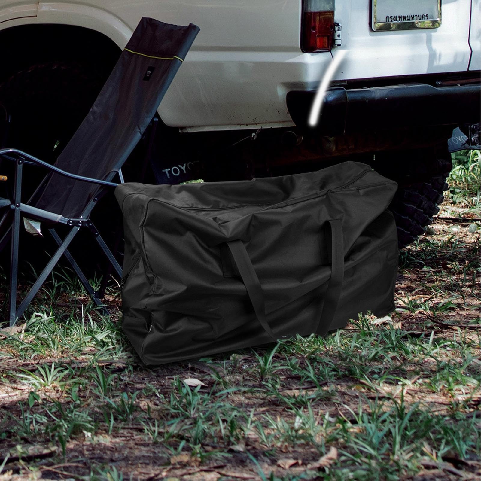 Generisch Aufbewahrungstasche, Transporttasche, Hochbelastbare Bollerwagen-Storage-Tasche, Faltbeutel Für Einkaufswagen & Campingkarren, Schmutzabweisend, Faltbar & Platzsparend, Für Picknick/