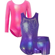 Bundle of Purple and Black Girls Gymnastics Leotards Size 5-6 Years Old