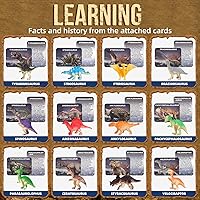 Vista 7 de Kit de excavación de huevos de dinosaurio - Juguetes de dinosaurio para niños de 5 a 7, kit de excavación de huevos de dinosaurio con 12 dinosaurios