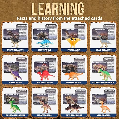 Miniatura 7 de Kit de excavación de huevos de dinosaurio, juguetes de dinosaurio para niños de 5 a 7 años, kit de excavación de huevos de dinosaurio con 12
