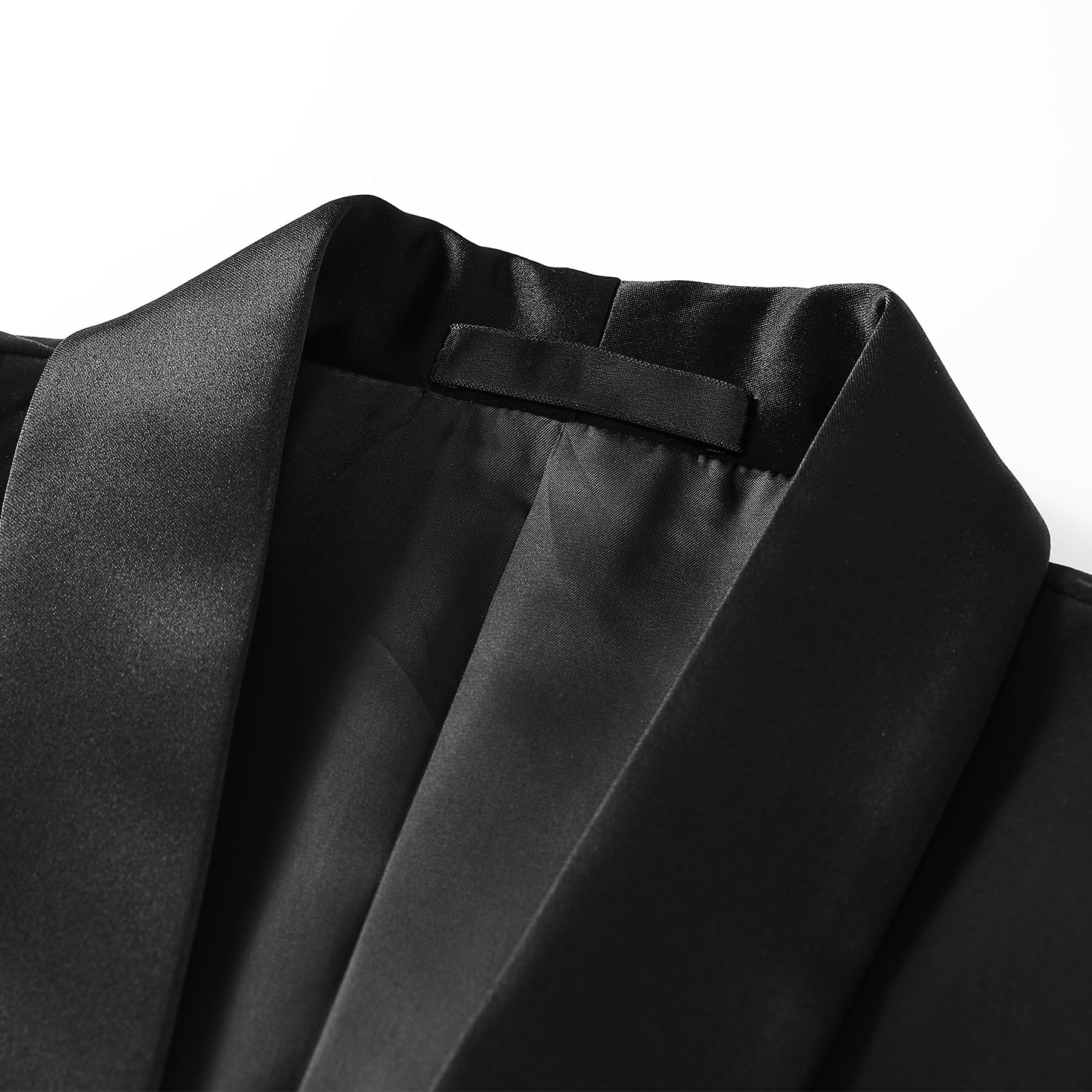 YOUTHUP Blazer da Uomo Slim 1 Bottone Giacca da Abito Velluto Colletto a Scialle Abito da Sposa Blazer Formale