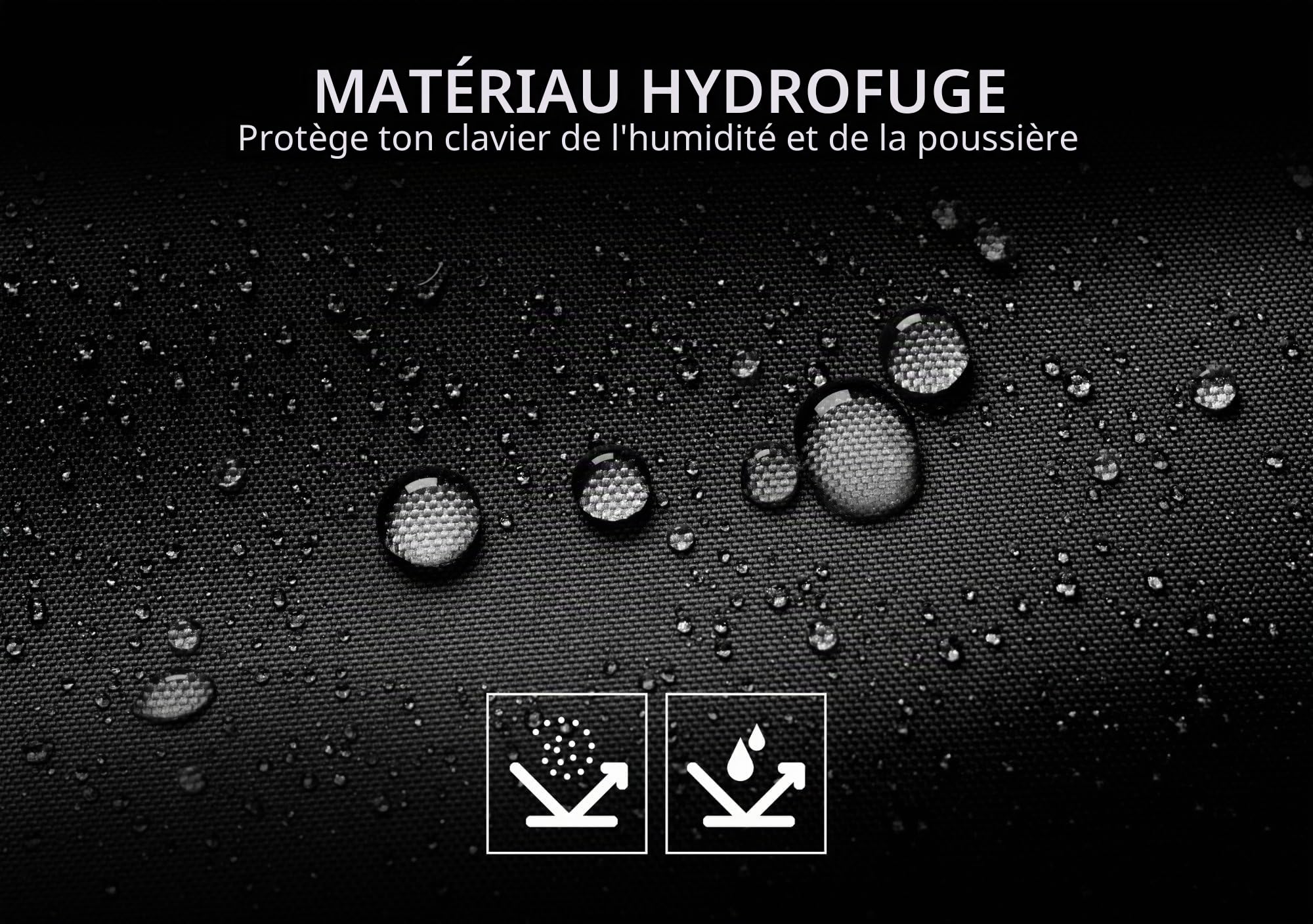 McGrey KBT-3222-88 Keyboardtrolley, Poignée auto-agrippante, Poids: 3 kg | Valise roulante légère pour pianos 88 touches, Matériau résistant à l'eau, protège contre l'humidité & la poussière
