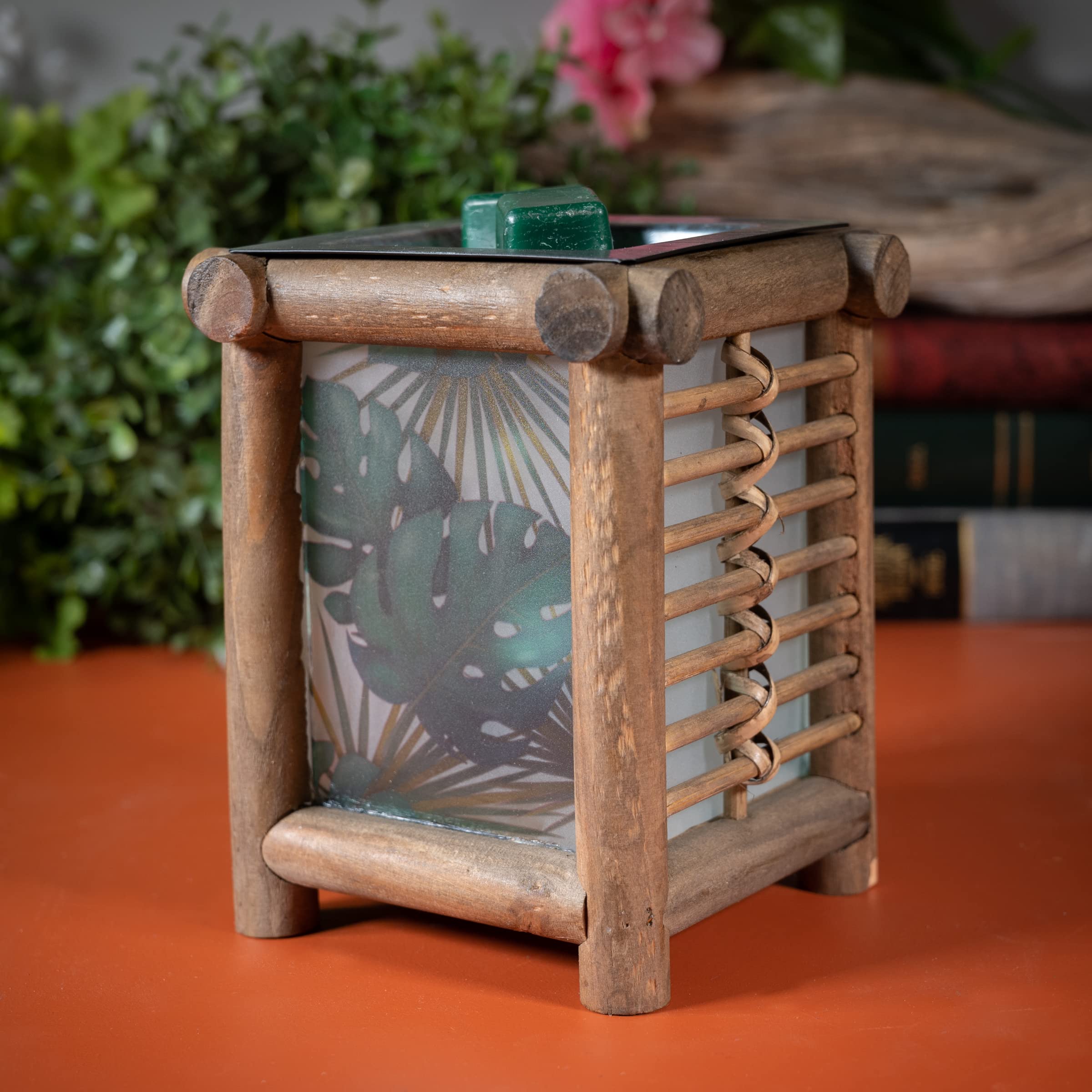 Scentsationals Wax Melt Warmer, Wax Warmer for Scented Wax Melts - Lantern Collection Jungle Lantern - Candle Wax Melter for Fragrance Cubes and Tarts