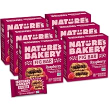 Nature's Bakery Whole Wheat Fig Bar, Raspberry, Vegan + Non-GMO, 6 Count Pack of 12 by Nature's Bakery