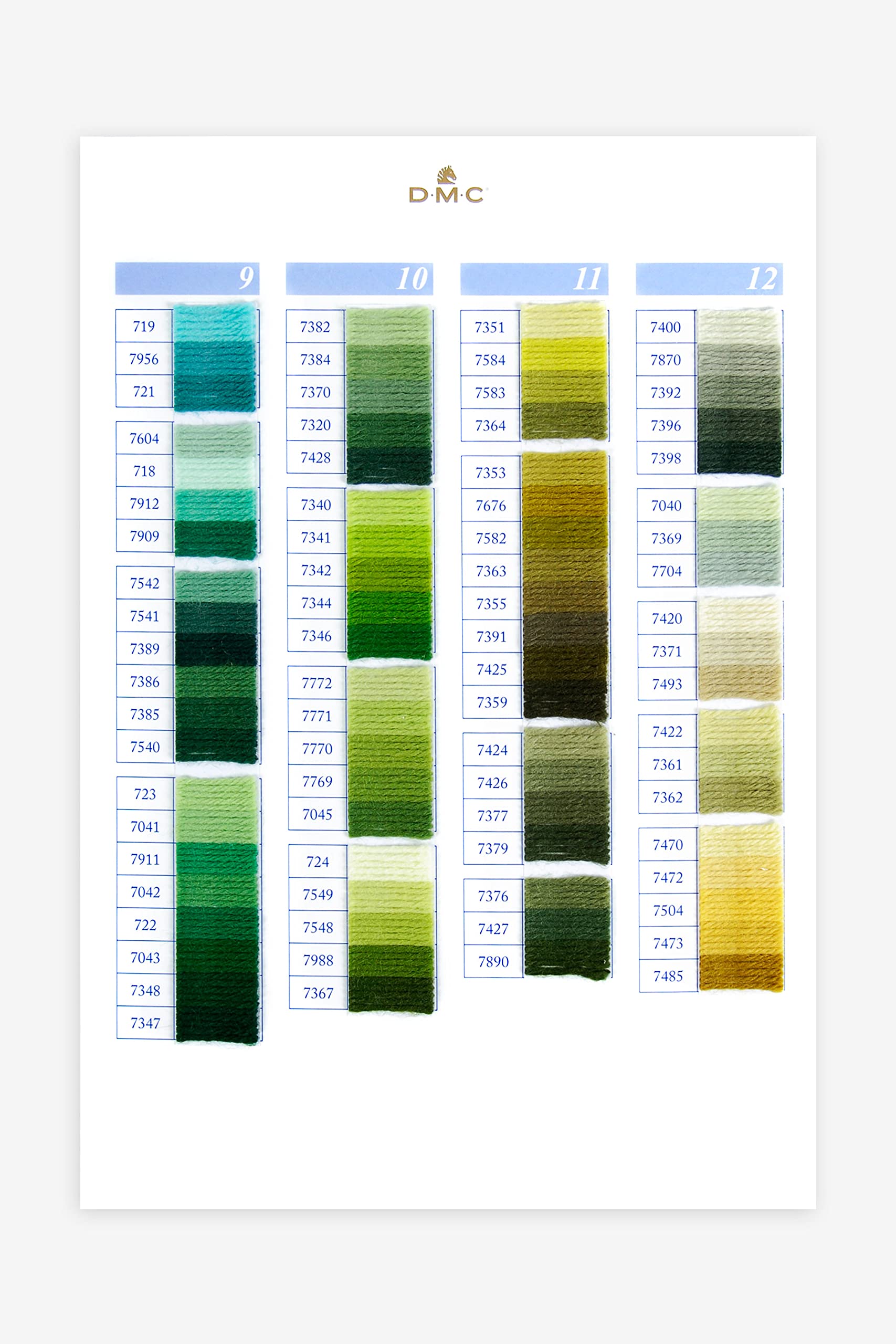 DMC - Carte de Couleurs - Laine Tapisserie Colbert avec échantillons | Comprend des échantillons des 390 Nuances - Accessoire Ultime pour Les Amateurs de Tapisserie
