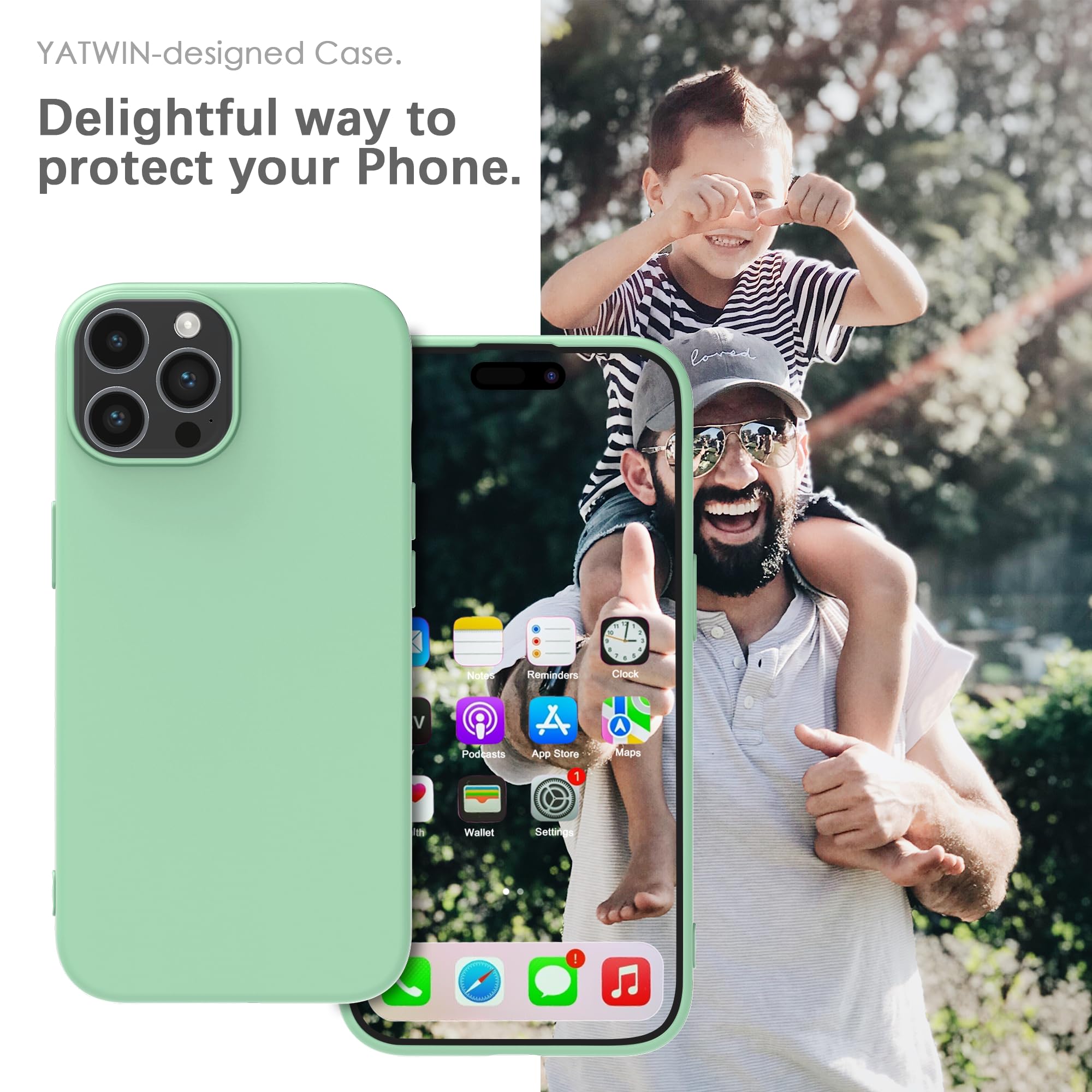 YATWIN Silicone Case for iPhone 11 Pro, Soft-Touch, Shockproof, DustProof - Image 2