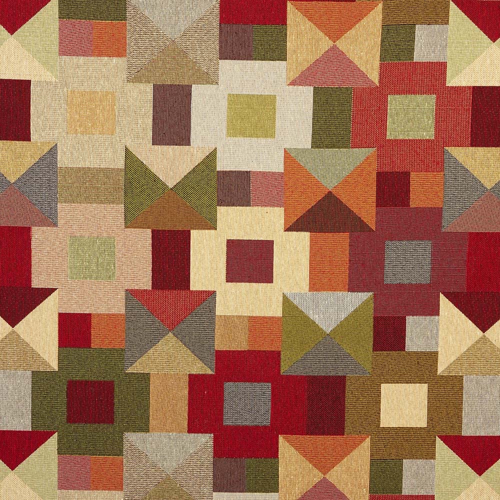 Kt KILOtela - Tela Tapicería, Jacquard Gobelino, Tapizar Sillas, Cojines, Cabecero, Sofá, Bolsos, Resistente al Desgaste, Costura, 100 cm Largo x 280 cm Ancho, Geométrico, Multicolor, 1 metro — view 65