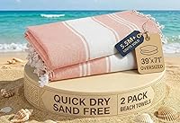 Vista 68 de LANE LINEN Paquete de 6 toallas de playa prelavadas de gran tamaño, elegantes toallas de secado rápido para piscina y viaje para adultos, 39 x 71