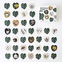 Vista 2 de Wee Gallery Juego de memoria, animales de la selva y naturaleza, juguete Montessori y juegos cerebrales para niños, actividad educativa para niños