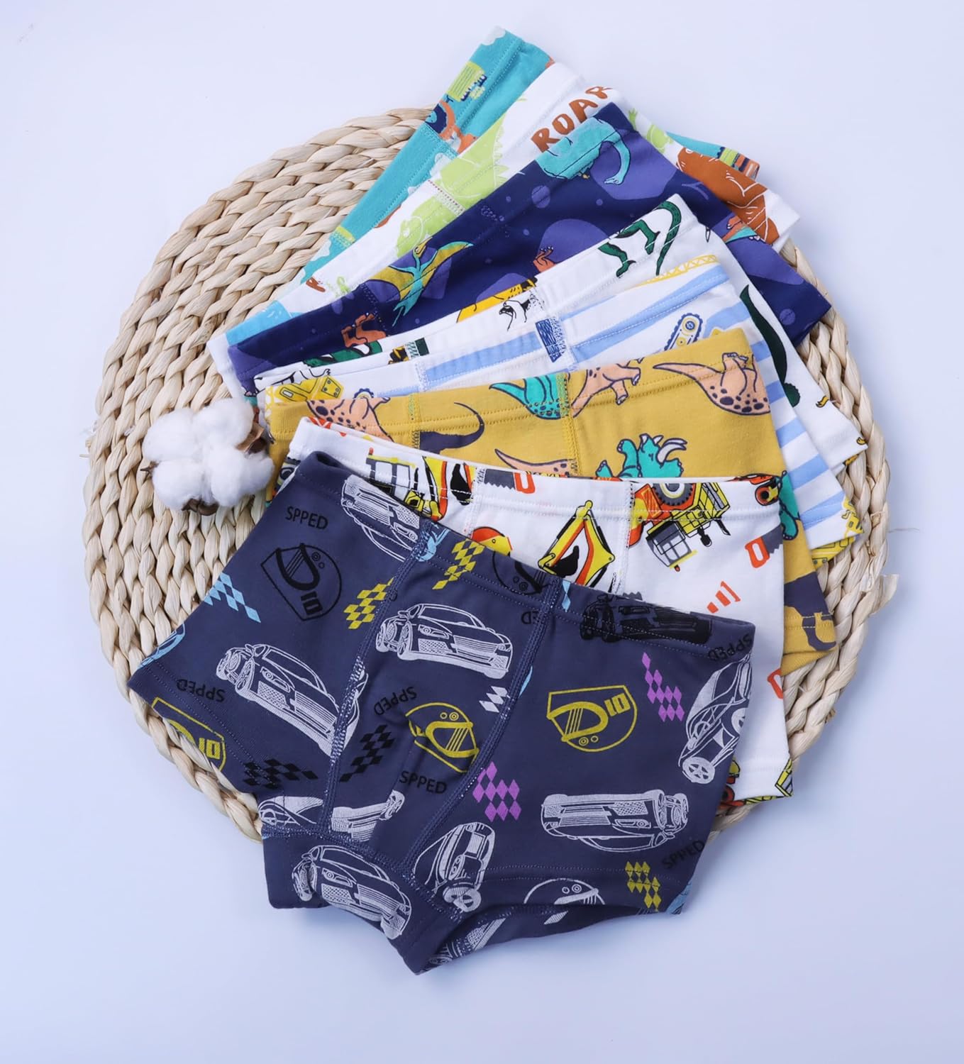 Boboking Boys Soft Boxer Briefs Dinosaur Shark Toddler Kids Underwear 2-12 Years - Image 5