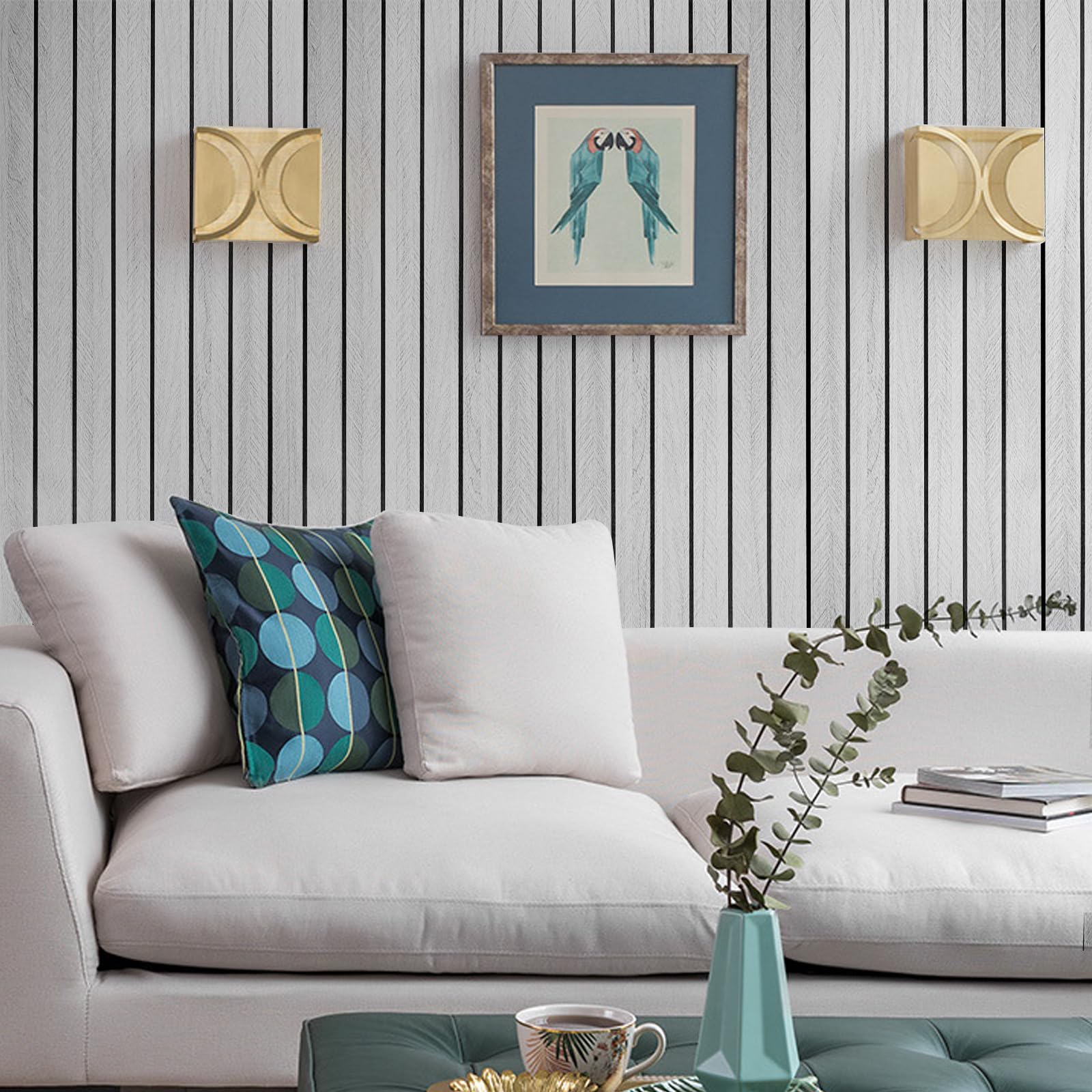 Paneles acústicos autoadhesivos de madera, 300 x 40 cm, paneles de pared con aspecto de madera, decoración de pared, paneles de láminas 3D, placa de insonorización de chapa de madera, paneles de techo