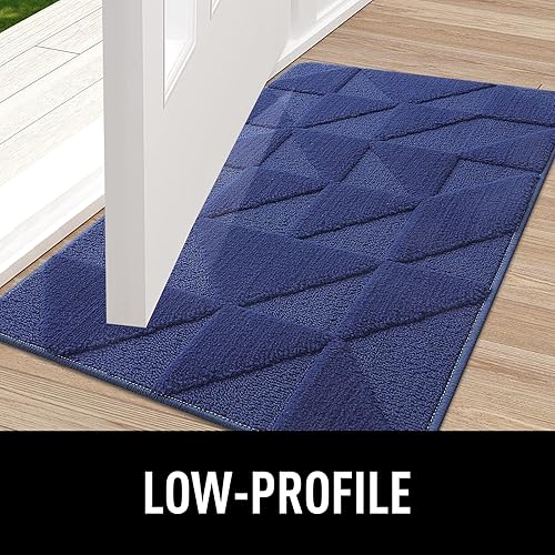 Miniatura 7 de OLANLY Tapetes para puerta para interiores, antideslizantes, absorbentes, resistentes a la suciedad, lavable, tapete de bajo perfil para entrada (32
