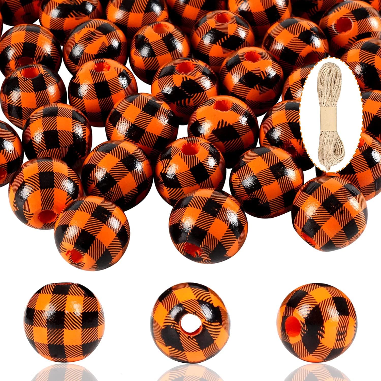 Print Wood Beads Buffalo Round Natural Handmade Polished Beads,Buffalo