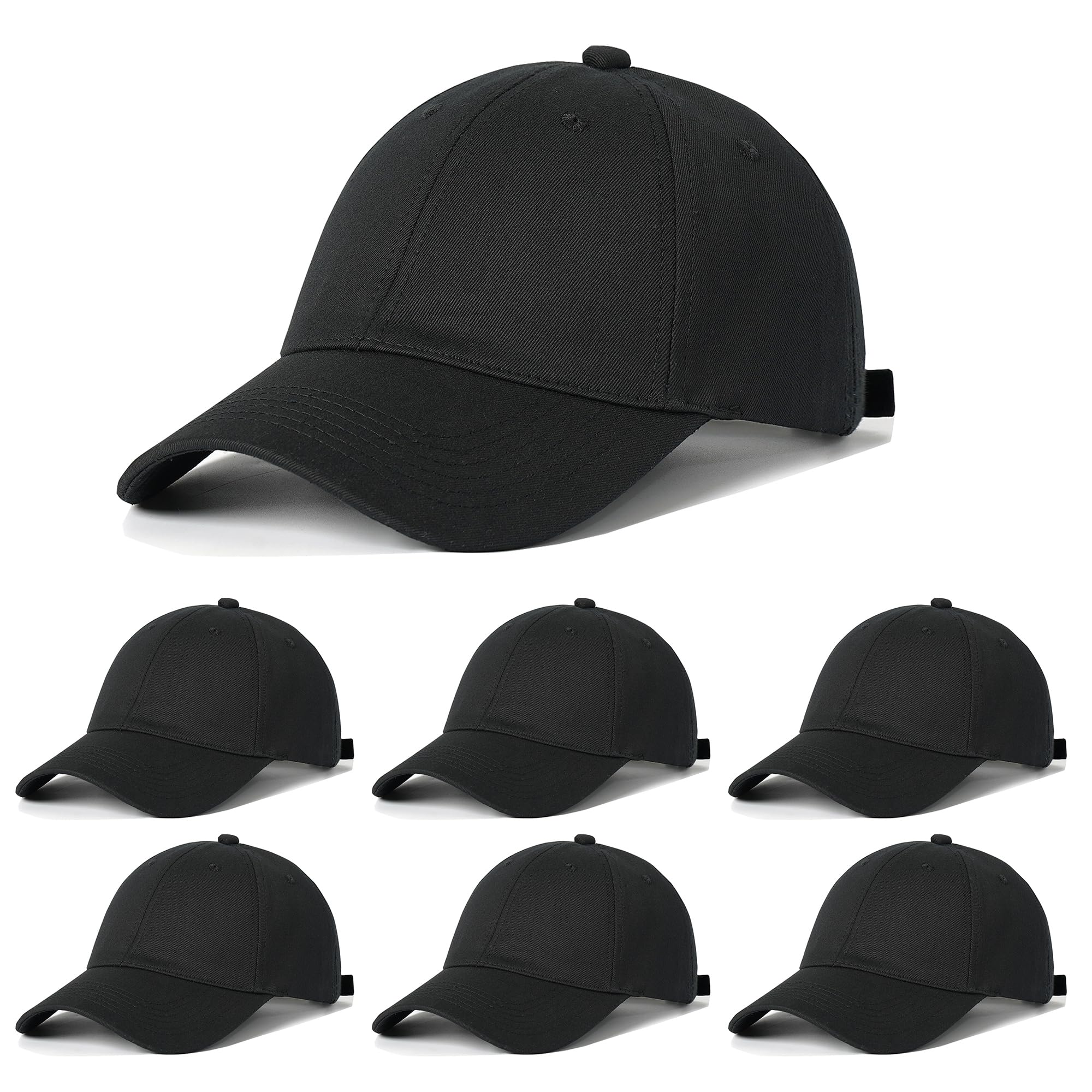 6Pack Unisex Vintage Washed Cotton Baseball Cap