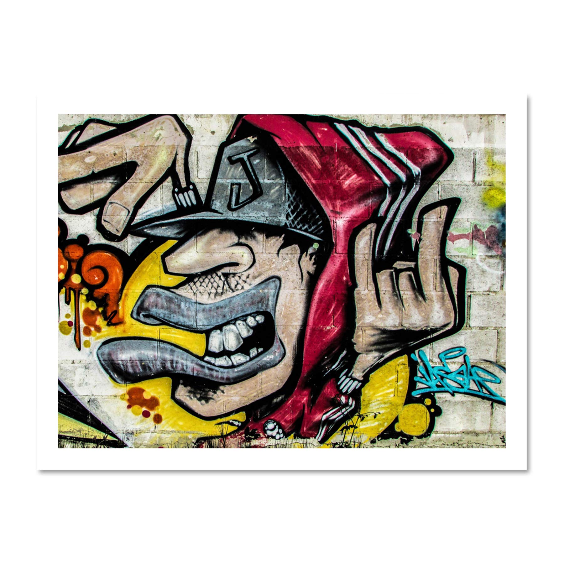 Graffiti Guy Dude Street Art Large Framed Art Print Poster Wall Decor 18x24 inch