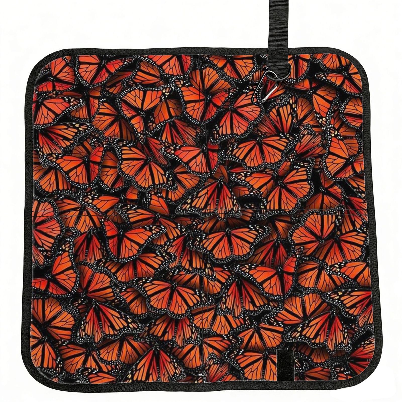ERCgad Monarch Butterflies Print Foldable Seat Cushion Portable Chair Pad Lightweight Travel Outdoor Office Home