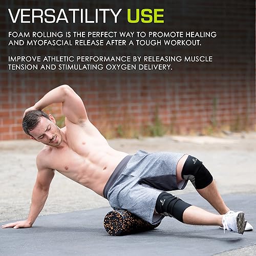 Miniatura 126 de ProsourceFit Rodillos de espuma de alta densidad largos, herramienta de masaje atlético firme de cuerpo completo para estiramiento de espalda, yoga,