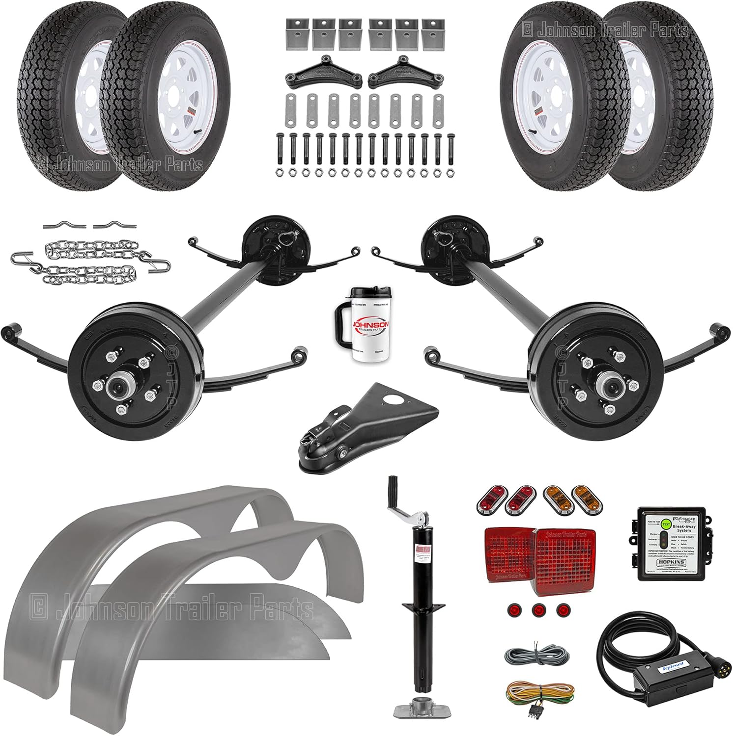 Rockwell American Tandem 3,500 lb Electric Brakes Axles