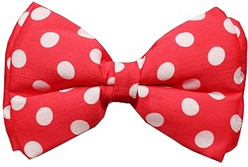 Lana Paws Red Polka Dots Dog Bow Tie/Bowtie, S-M