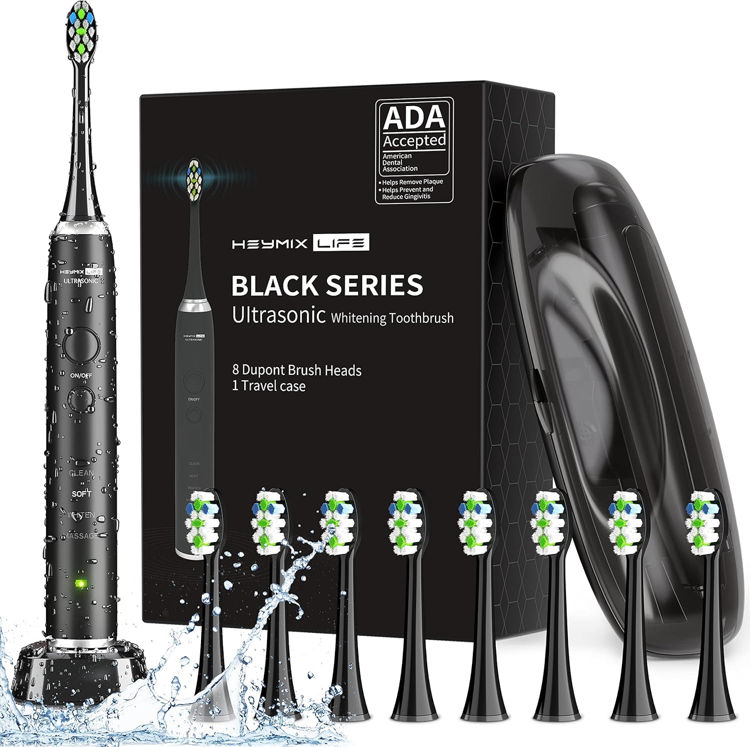 HEYMIX Ultrasonic Electric Toothbrush, Power Electrical Toothbrush