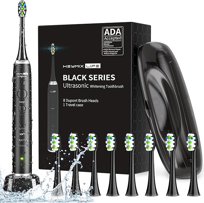 HEYMIX Ultrasonic Electric Toothbrush, Power Electrical Toothbrush