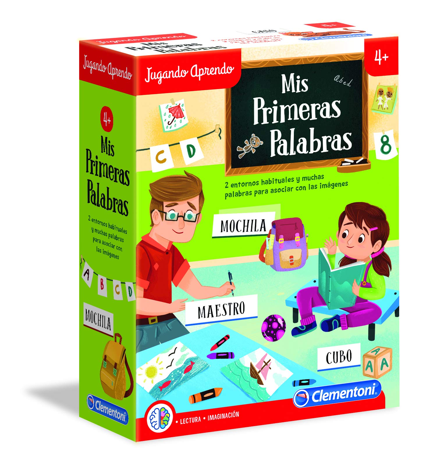 Clementoni- Mis Primeras Palabras, Juego Educativo 4 años, Juguete en español para Aprender a Escribir y Leer Las primeras Palabras (55304) The Forest Stewardship Council