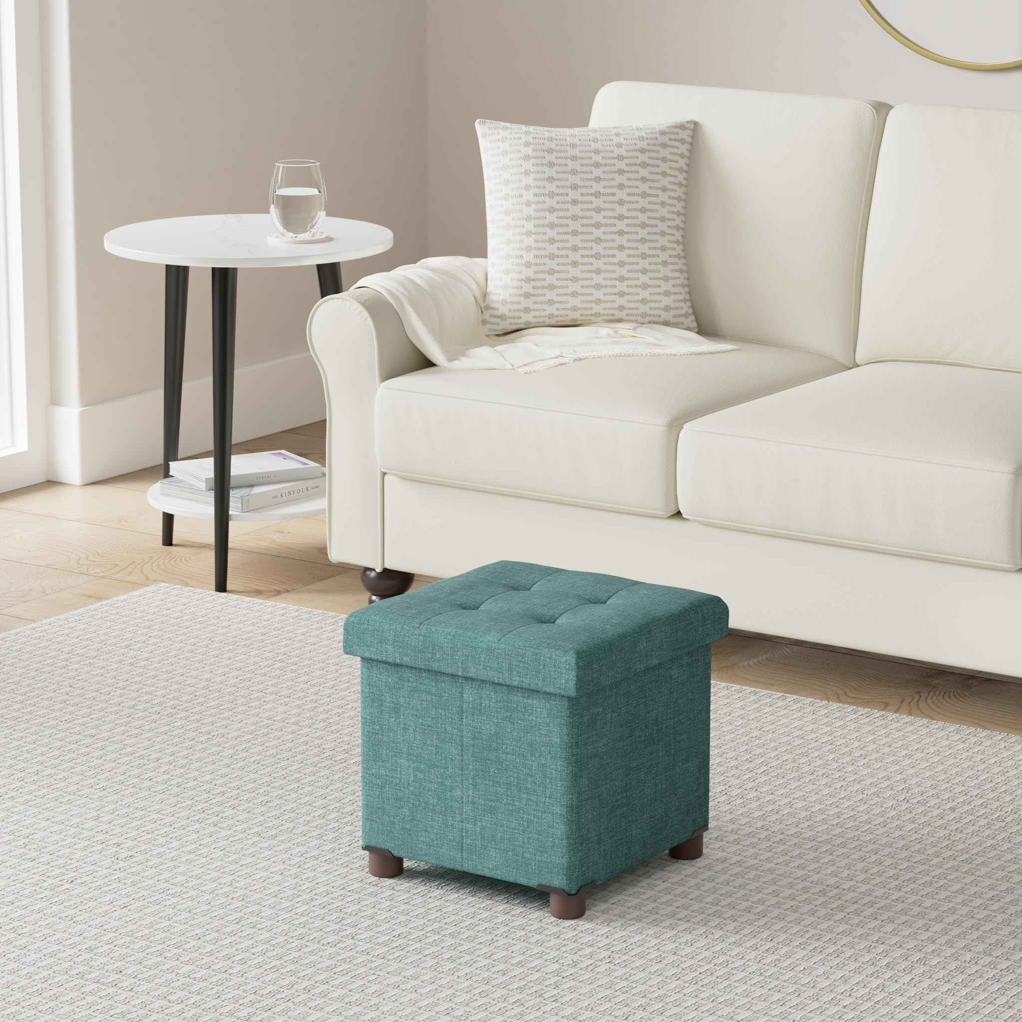 Amazon｜MONCOT 収納スツール オットマン 収納ボックス 折りたためる