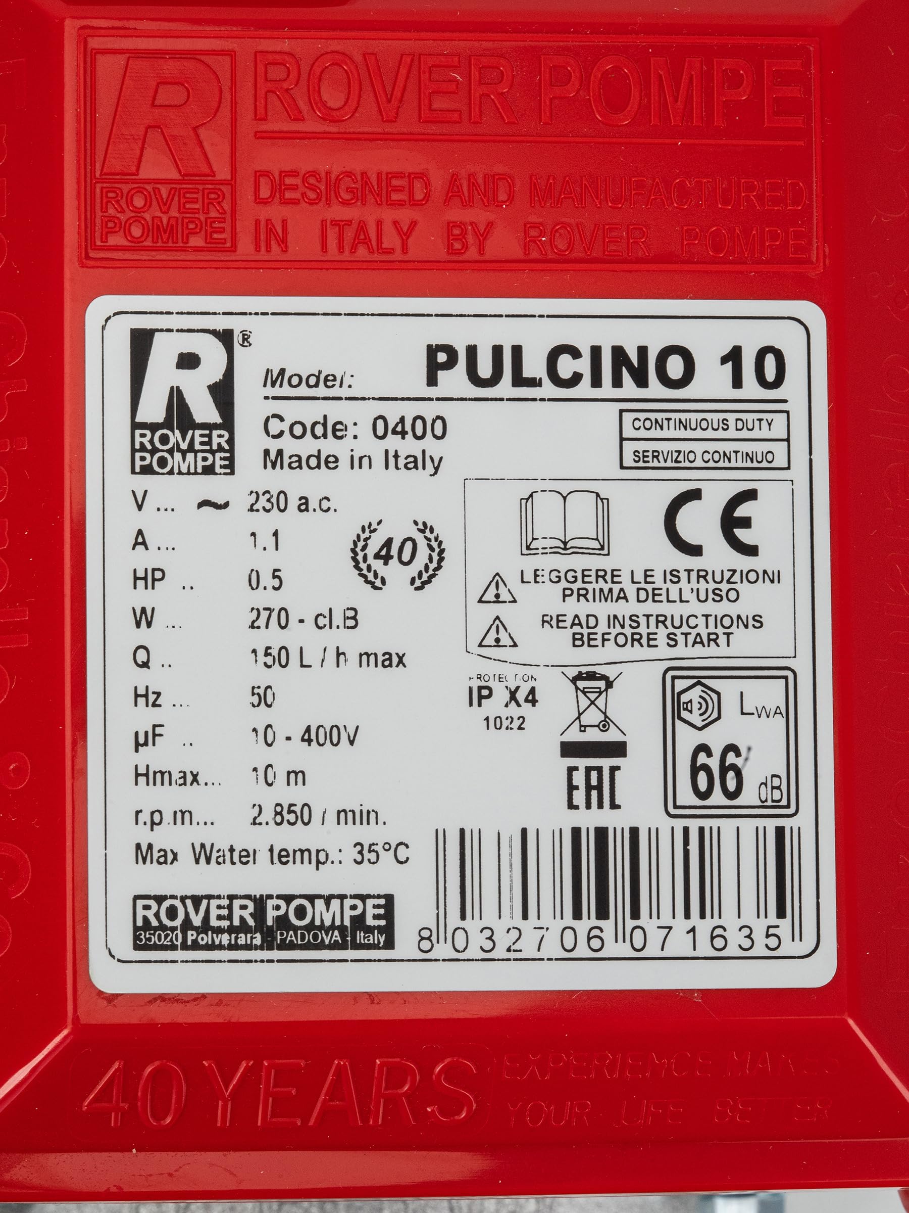 Pulcino - Filtro de vino y mosto (160 l/h, 120-230 V)