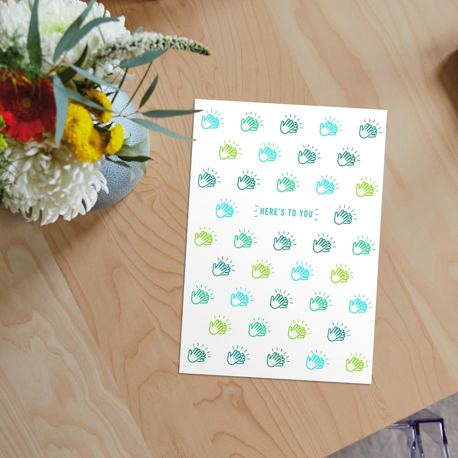 Hallmark Business Bulk 25 Pack Appreciation Cards for Employees (Here's to You Applause), 5 x 7 Cards, Message Inside, Envelopes Included