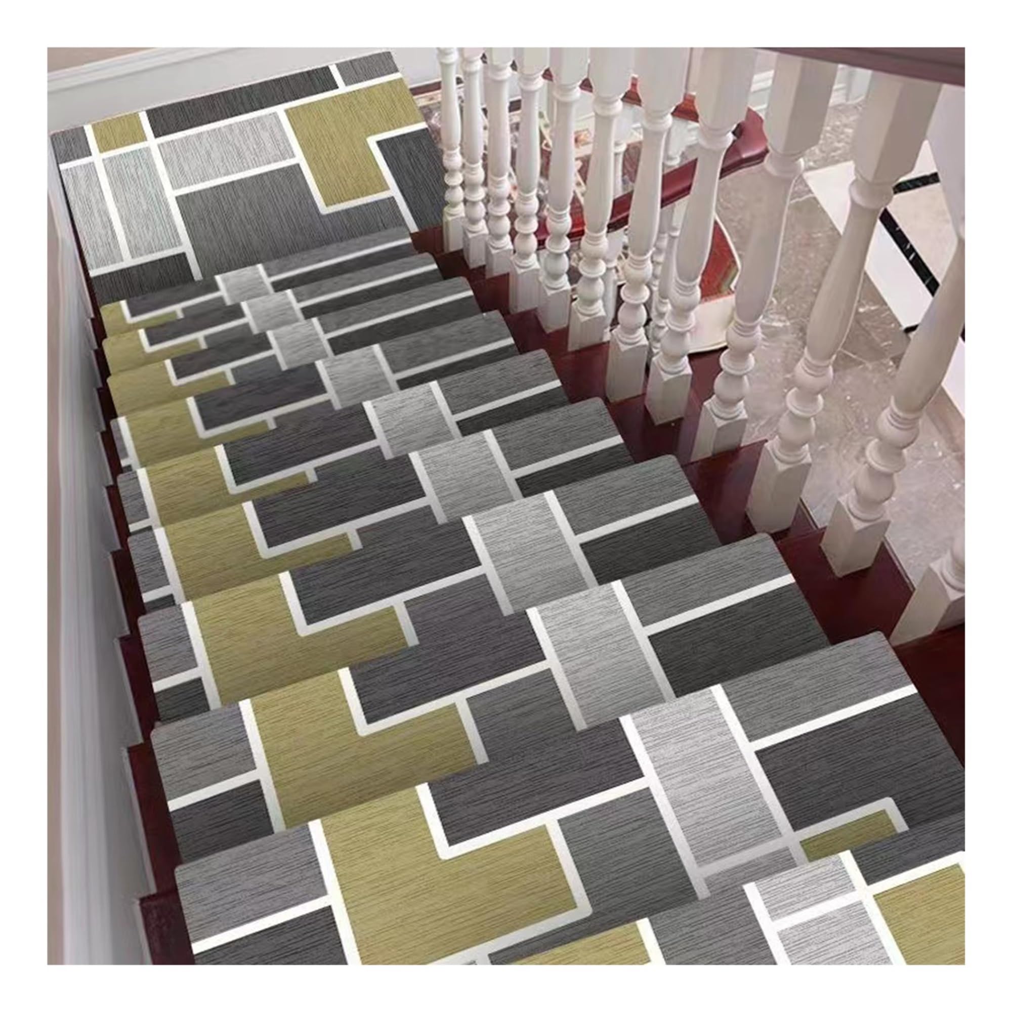 Almohadillas autoadhesivas para escaleras alfombra antideslizante gris