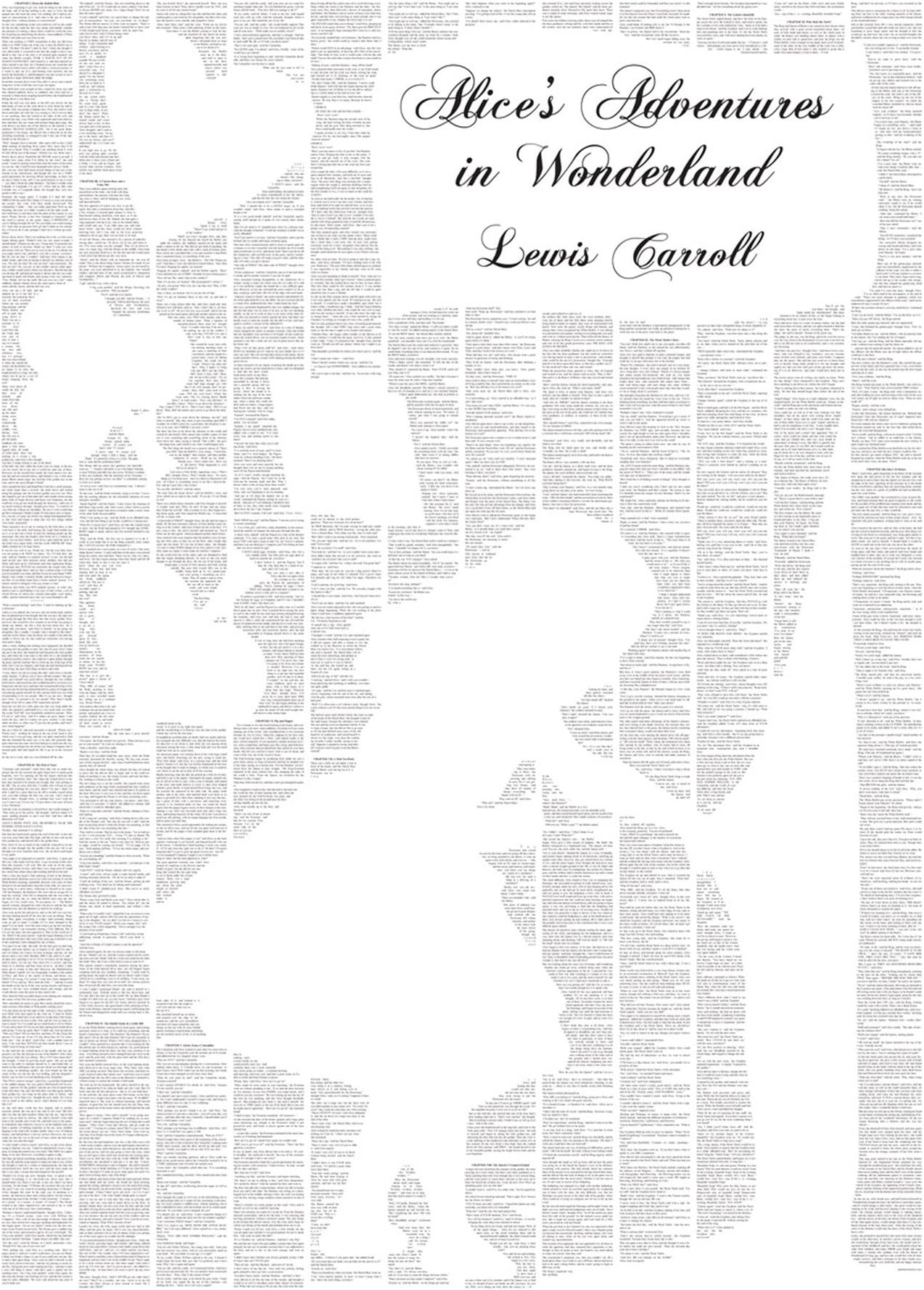 Spineless Classic Alice's Adventures in Wonderland Full Text Poster