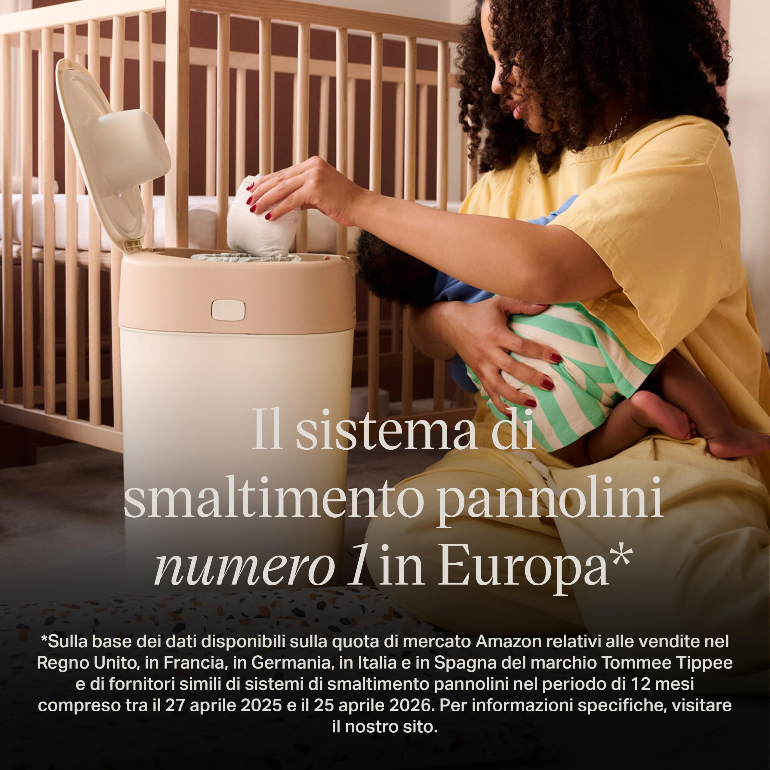 Tommee Tippee Mangiapannolini Twist & Click, + 1 Ricarica da 10,5 m, Crema
