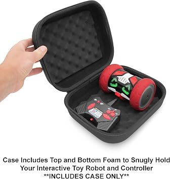 CASEMATIX Carry Case Fits Really Rad Robots Turbo Bot Remote Control RC Toy, Includes Case Only