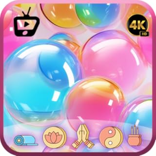 Tranquil Bubbling Colors - UHD Relaxation Video with Soothing Music - Serene Screensaver For Fire TV - NO ADS