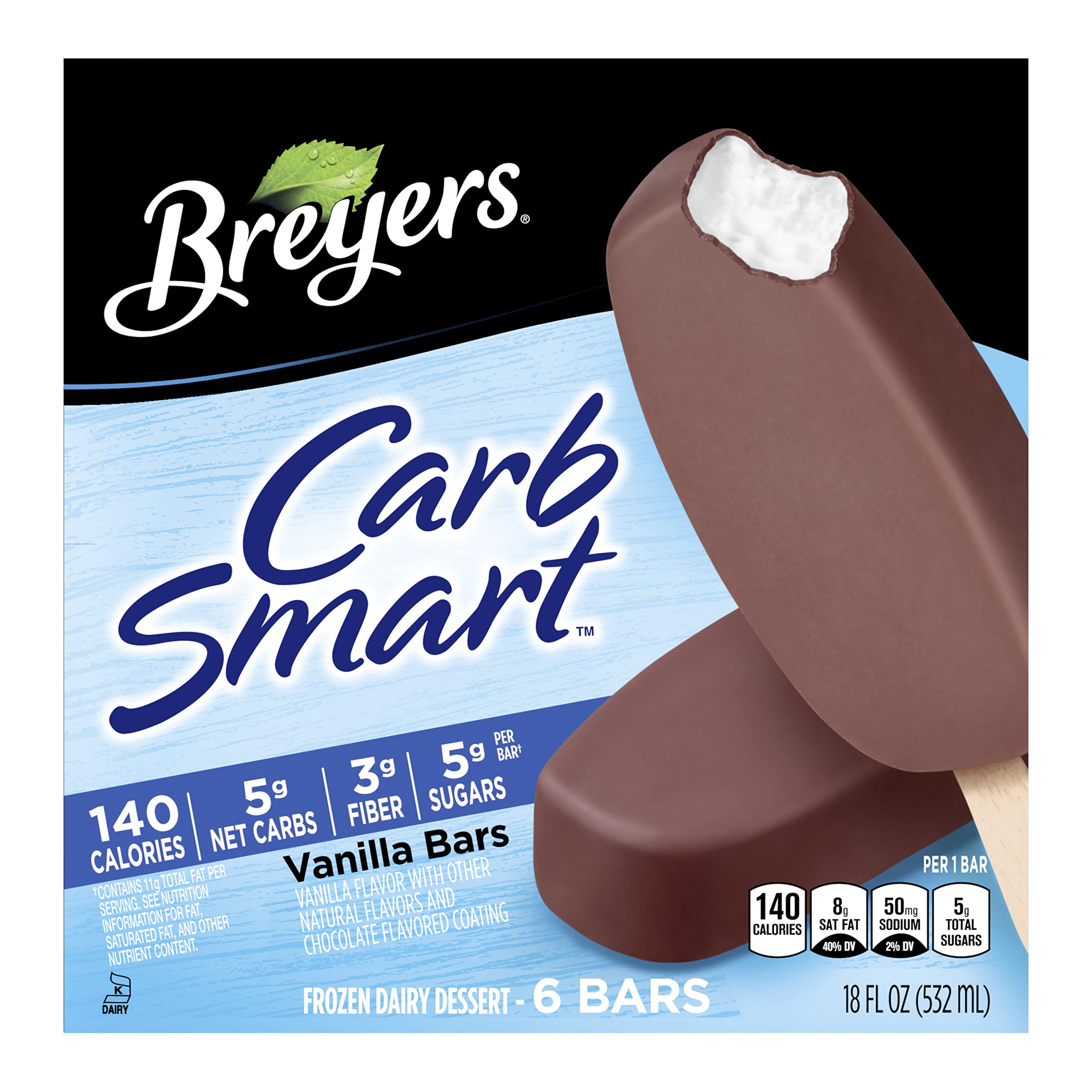 Buy Breyers CarbSmart Frozen Dairy Dessert Bars, Vanilla Ice Cream