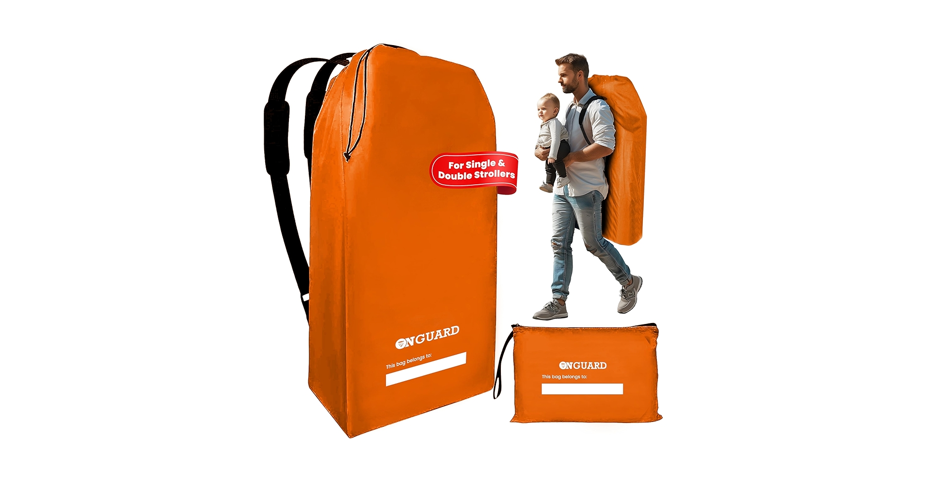 TOMULE Gate Check Stroller Bag For Airplane Travel,Waterproof Stroller Cover For