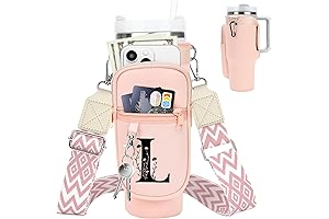 AZ Factory Personalized Floral Water Bottle Carrier Bag for Stanley Cup Accessories