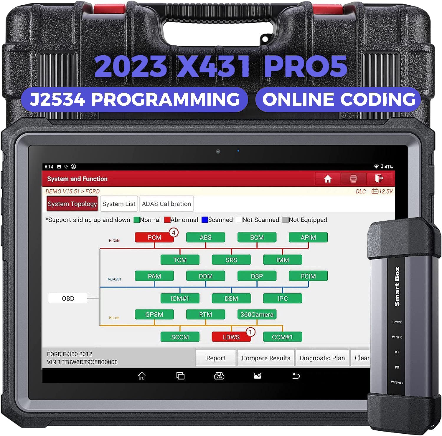 Buy LAUNCH X431 PRO5 Scan Tool, J2534 Reprogramming Tool, ECU Online Coding, Topology ping