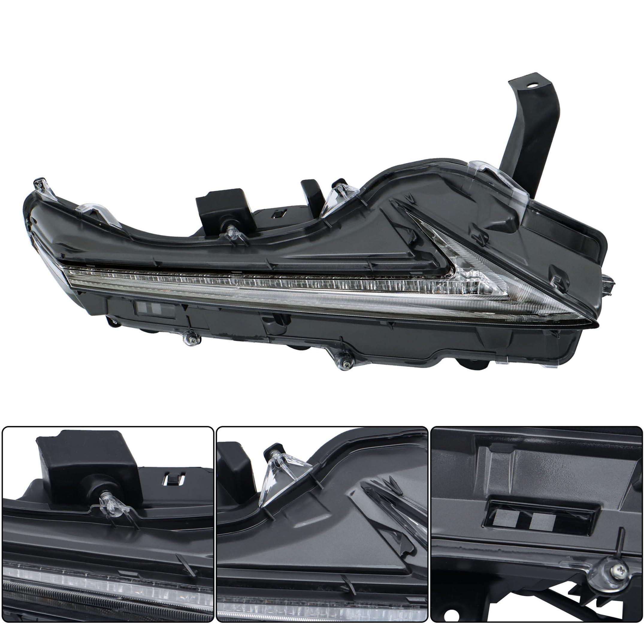 atvwrlod Passenger Right Side DRL Lamps Replacement for NX200t NX300 NX300h 2015-2021 Clear Lens Daytime Running Light Replacement for 81610-78050