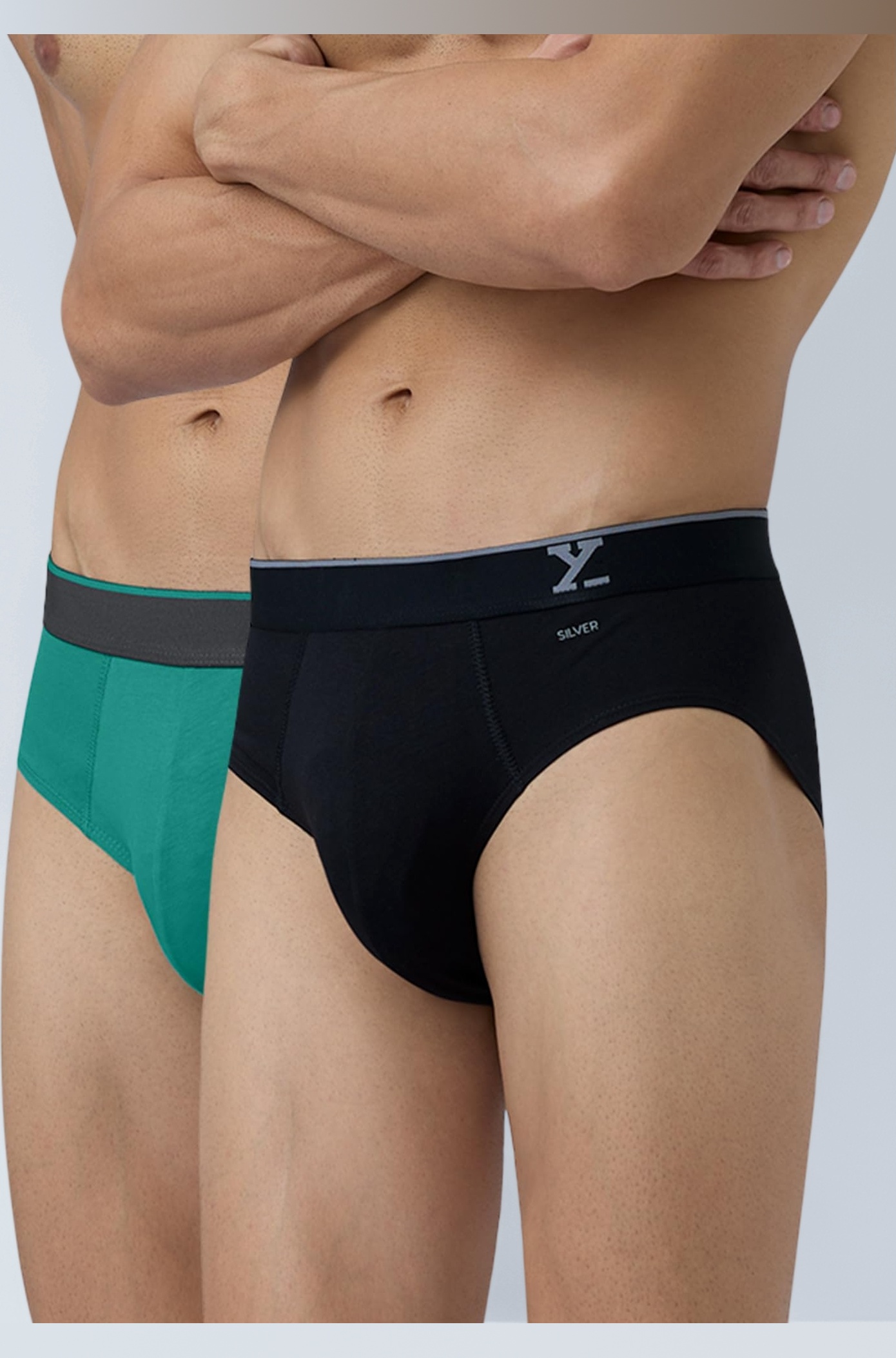 - Men's Traq Super Combed Cotton Regular Fit Solid Antibacterial Briefs with No Marks Waistband (Pack of 2)