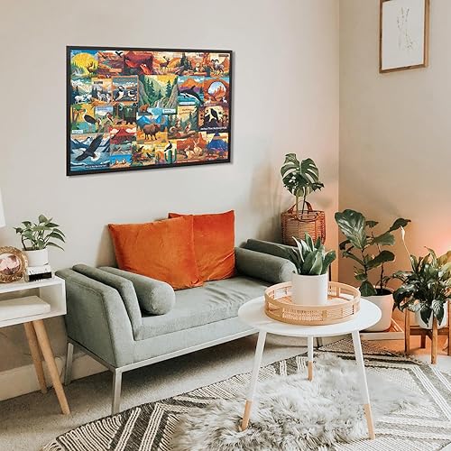 Miniatura 4 de Rompecabezas de 1000 piezas de los parques nacionales estadounidenses para adultos, póster de viaje de PICKFORU rompecabezas de paisaje de Zion