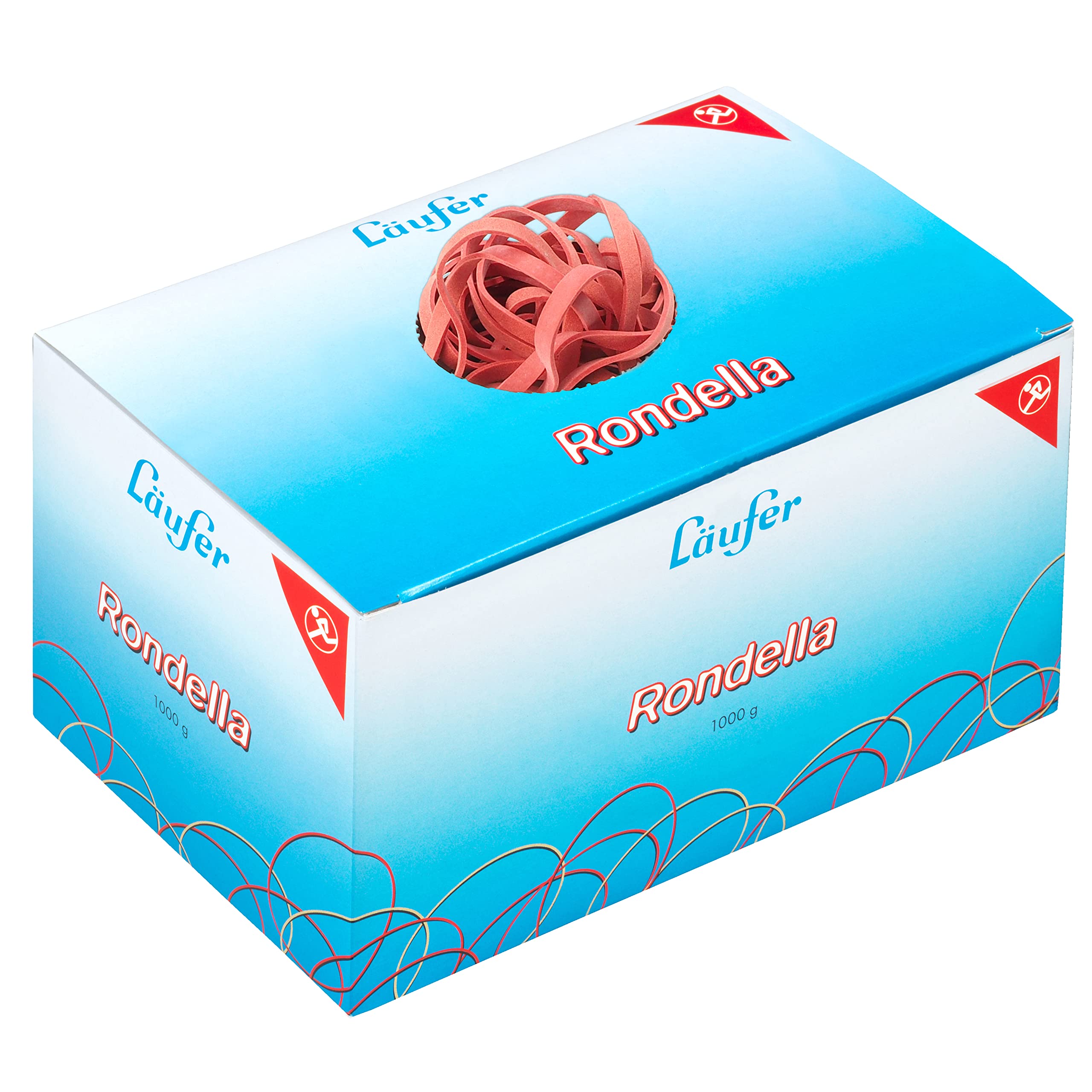 Läufer Rondella Gummiringe 150x4 mm, Ø100 mm, rot, 1 kg Schachtel