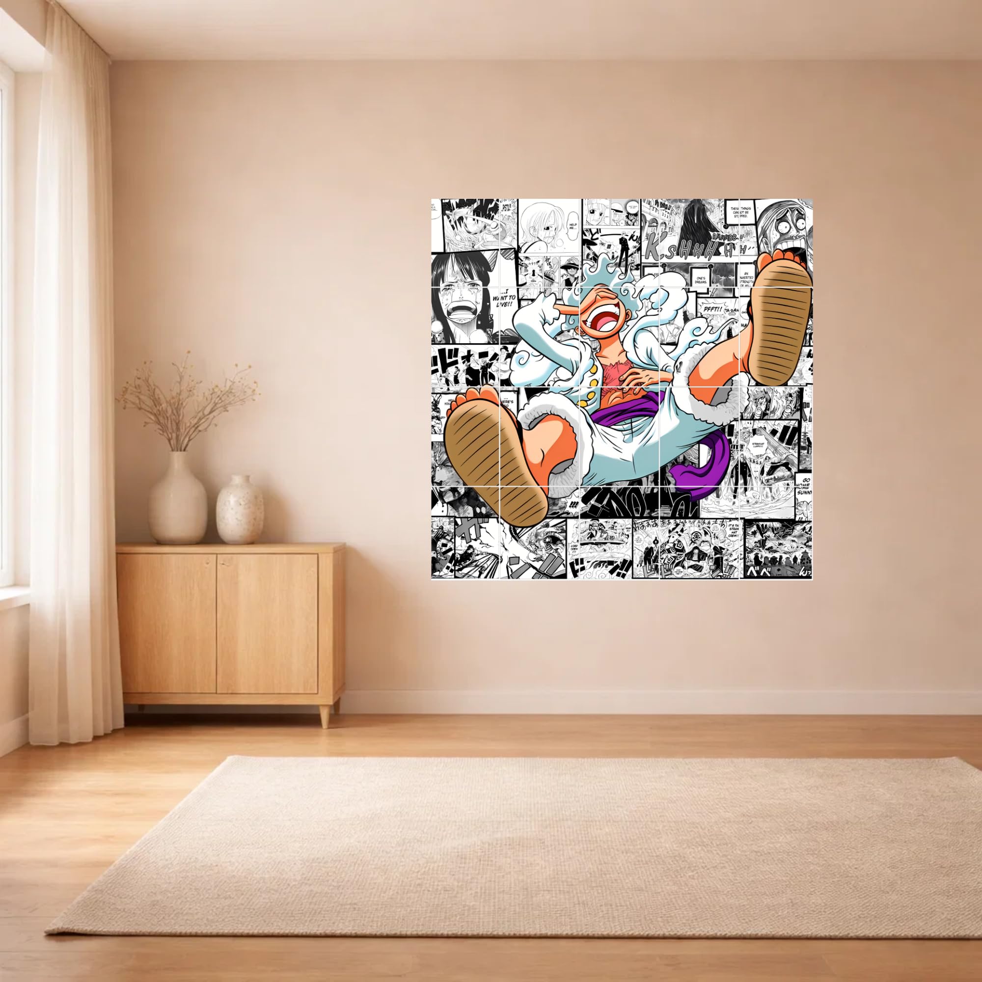 Aniculture Gear 5 Luffy Manga Collage Wall Kit - 20 Piece One