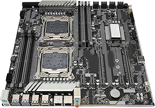 X99 Dual CPU Motherboard, 8 DDR4 Motherboard with Quad Channel, 10 SATA3.0 M.2 NVME Interface, Support for LGA2011 V3 V4, E ATX Gaming Motherboard