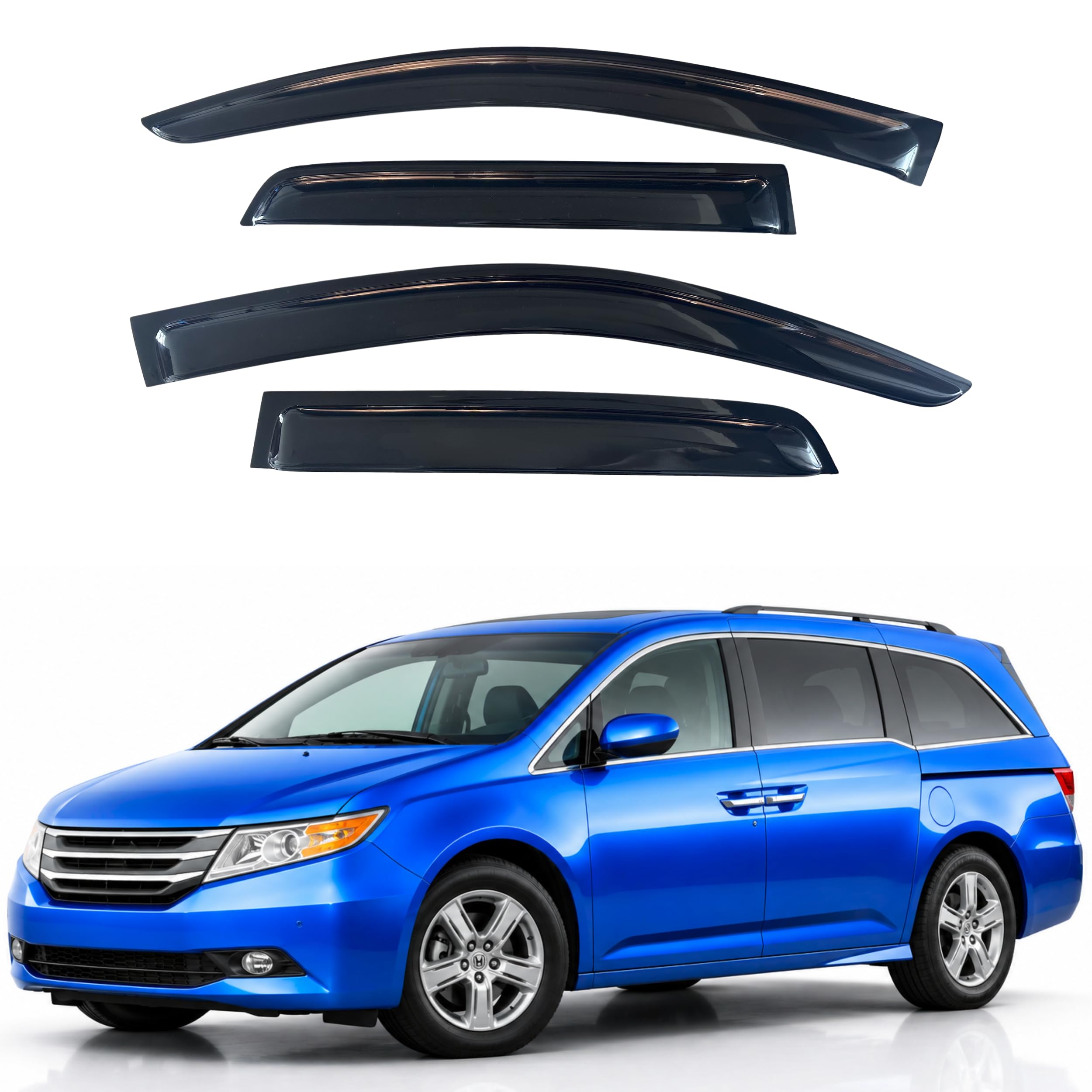 IG Window Visors Fit for 2011-2017 Honda Odyssey, Out-Channel Rain Guards Vent Wind Deflectors 4PC, Car Accessories for 11-17 Odyssey