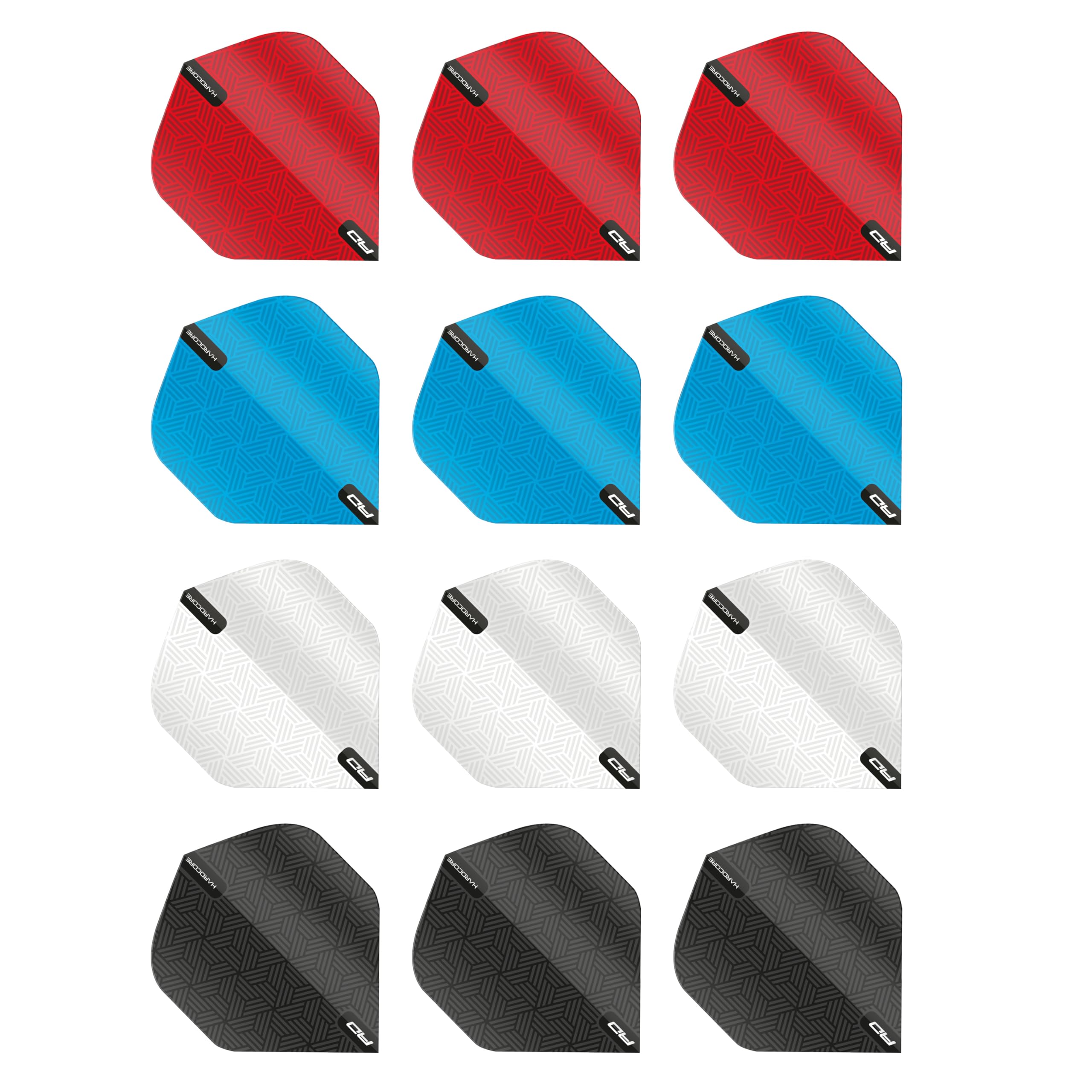 RED DRAGON Hardcore Selection Pack Extra Dicke Standard Dart Flights, checkout card