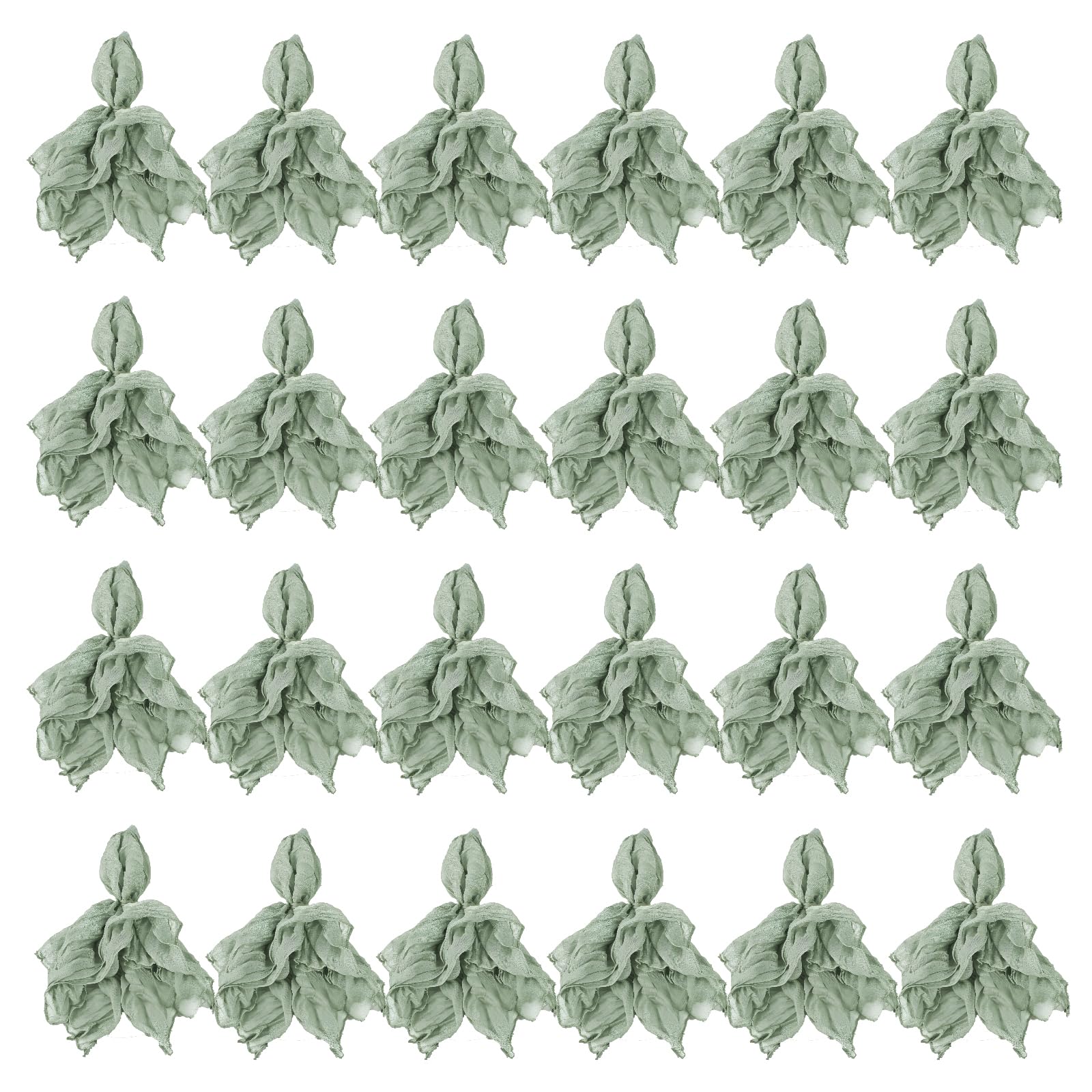 Serviettes de table en gaze de polyester froissées pour décoration bohème chic
