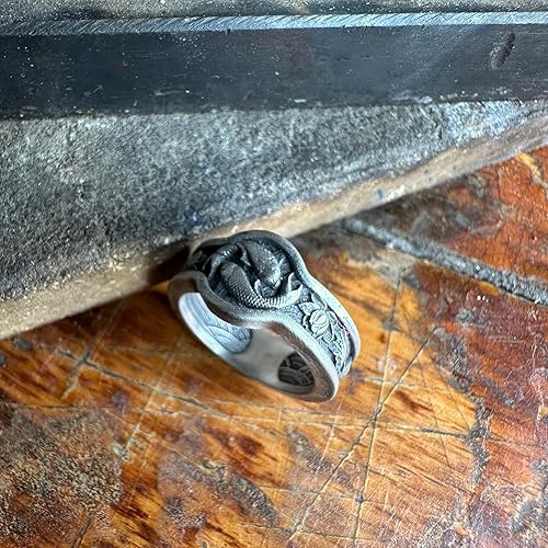 Miniatura 4 de Handcrafted Japanese Lotus Flower Silver Ring, 0.024 lbs, 0,47 x 0,47 Inch, Pisces-inspired Fish Design, Yin Yang Symbol, Memorial Gift, Unique